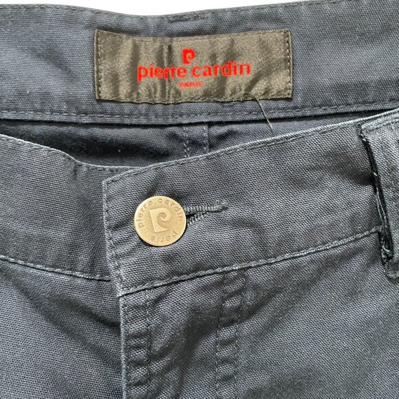 Pierre Cardin Navy Cotton Pants Mens 36x34 Minimalist Normcore Classic Casual Fi - Picture 6 of 12